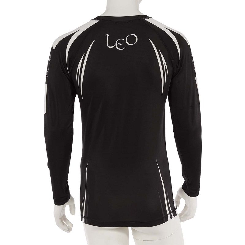 Leo ROAR Rash Guard with long sleeves - Black/White